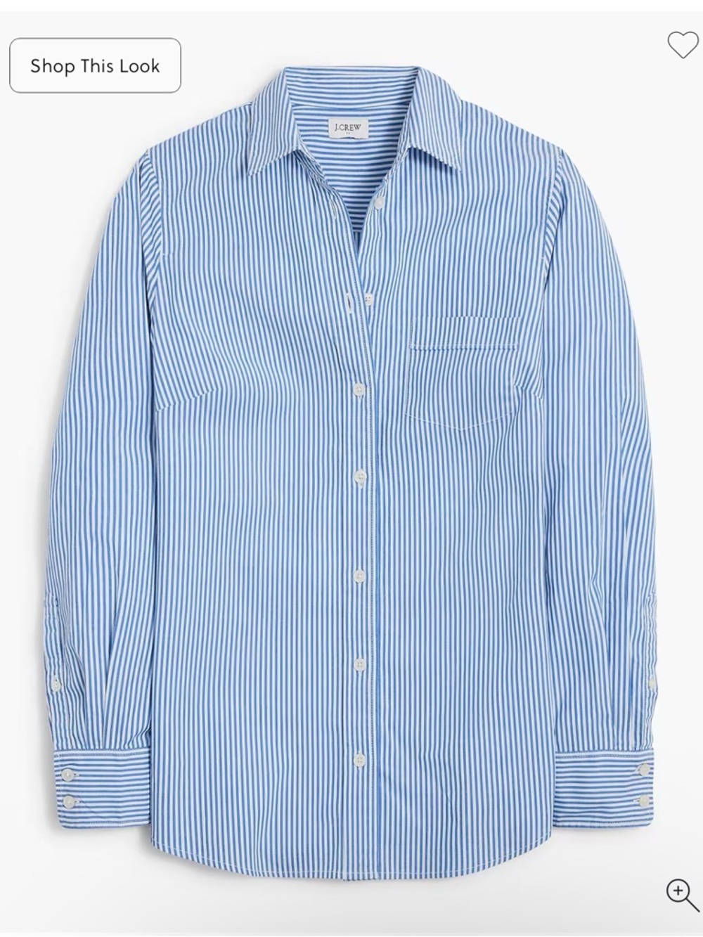 J. Crew women Blue Stripe Button-Down Shirt